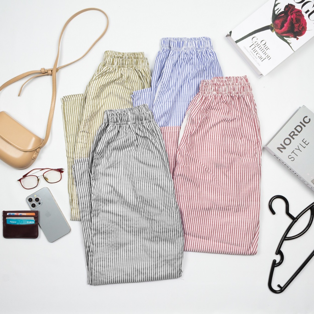 Celana Panjang Wanita Motif salur