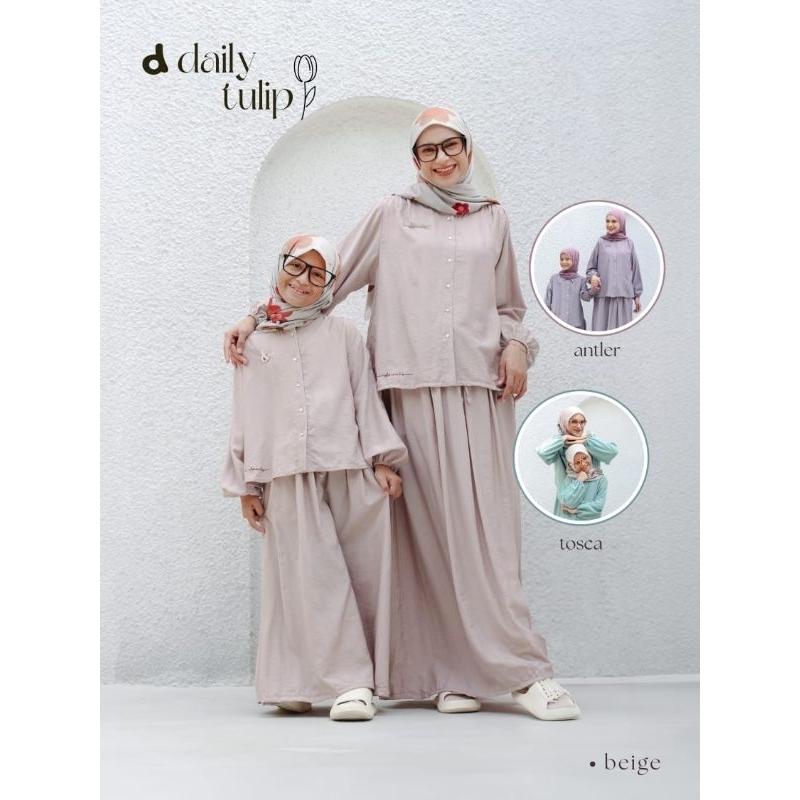 NEW ARRIVAL COUPLE MOM AND KIDS D DAILY TULIP (ONE SET ROK) BY DANNIS COLLECTION