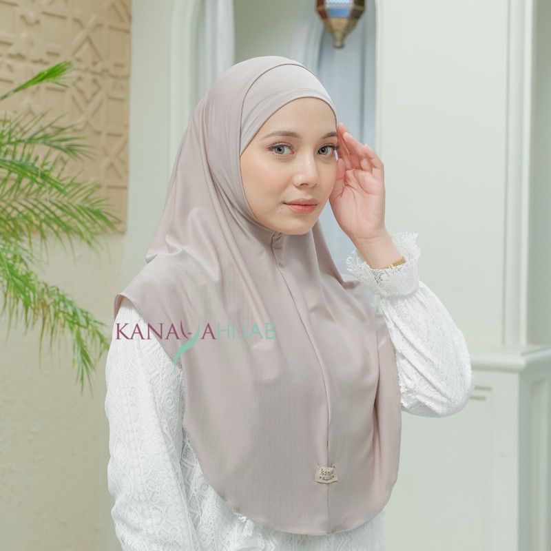 Kanaya Hijab lolly Bergo Melayu Tali Size Standar L Jersey