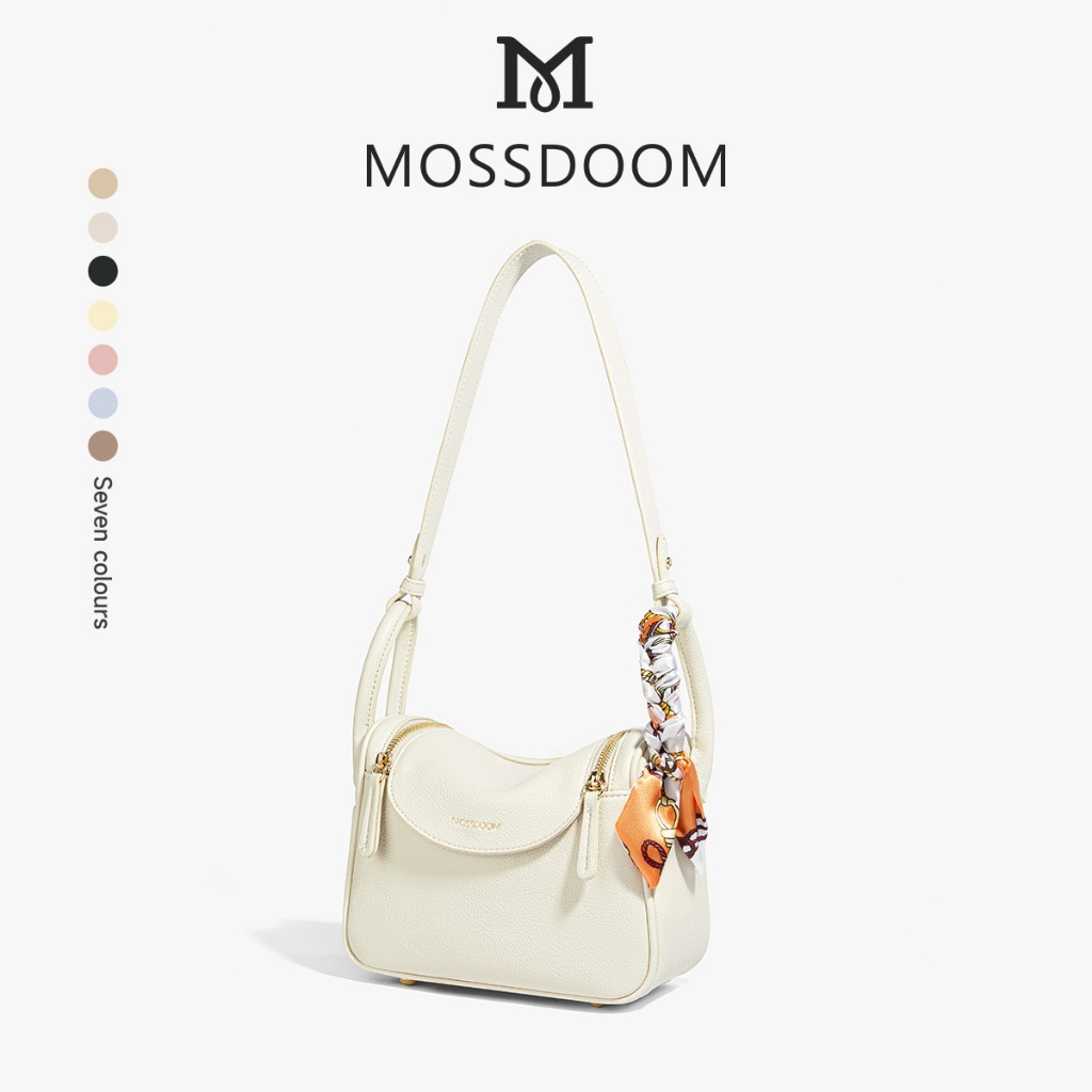 MOSSDOOM Tas Wanita Zenith Bag Bentuk Bantal Tas Bahu Tas Selempang Warna Solid