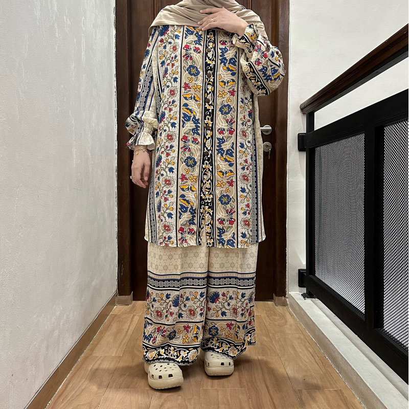 Setelan tunik rayon diamond wanita