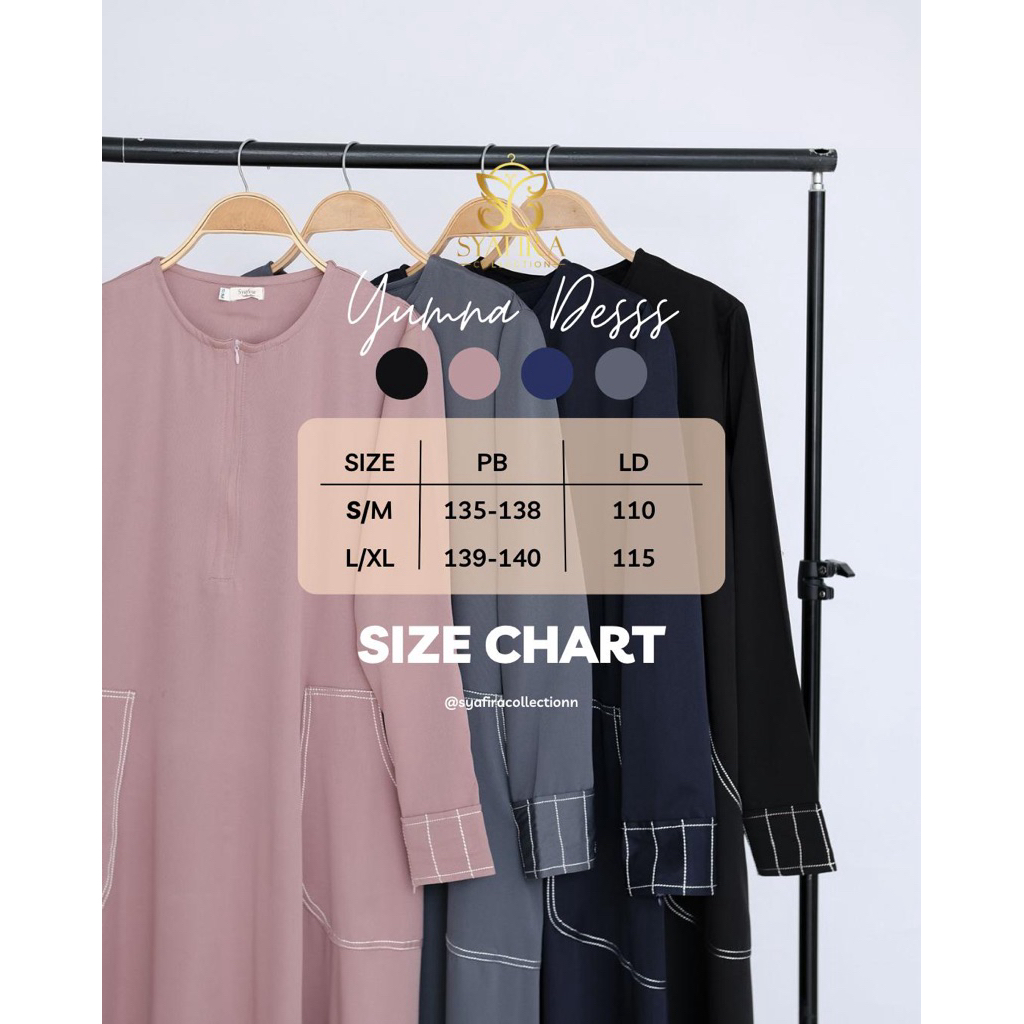 Syafira Collection - Yumna Series - Gamis/Dress Wanita