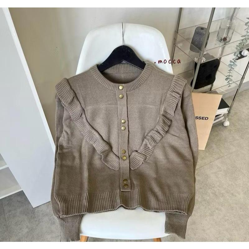 TELLE RUFFLE - KARDIGAN RAJUT WANITA - KNITE WEAR KOREAN STYLE