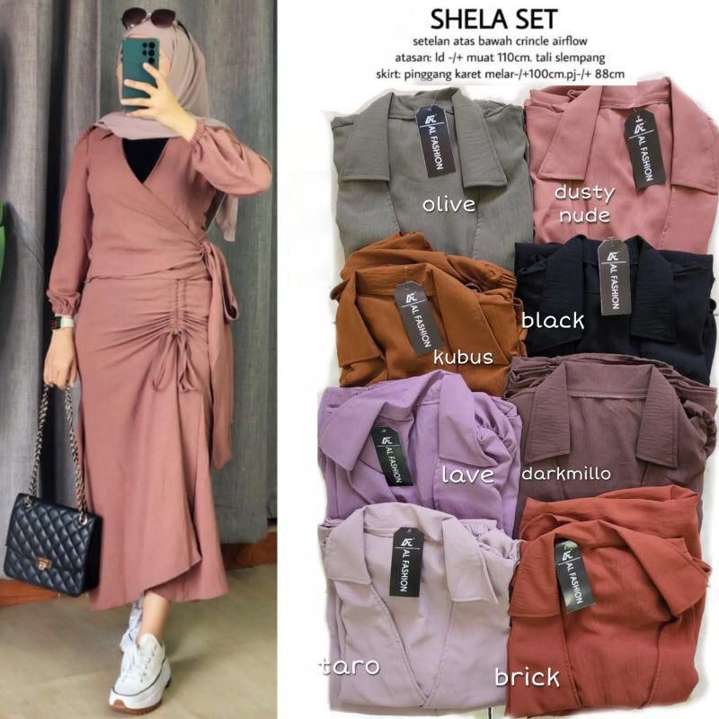 Fashion MUSLIM, baju wanita, baju stelan wanita, setelan, stelan, Baju stelan, fashion wanita, one set. Shela Set