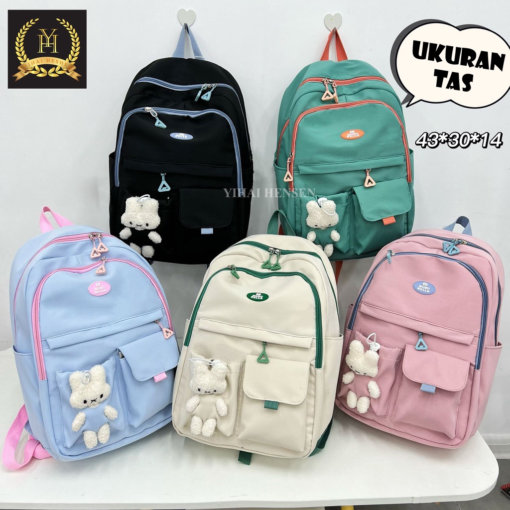 [Y&H] Tas Ransel Backpack Tas Sekolah Tas Punggung Wanita Korea Fashion Wanita Anak SD SMP - YH269