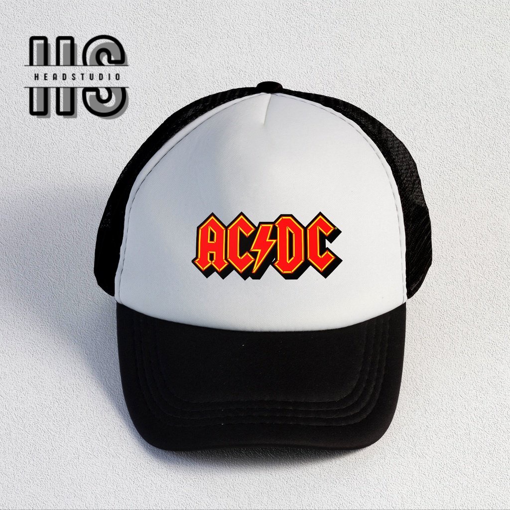ACDC | Trucker Hat Best Seller | Topi Pria | Topi | Trucker | Topi Band | Baseball | Band | Topi Jaring | Topi Sablon |