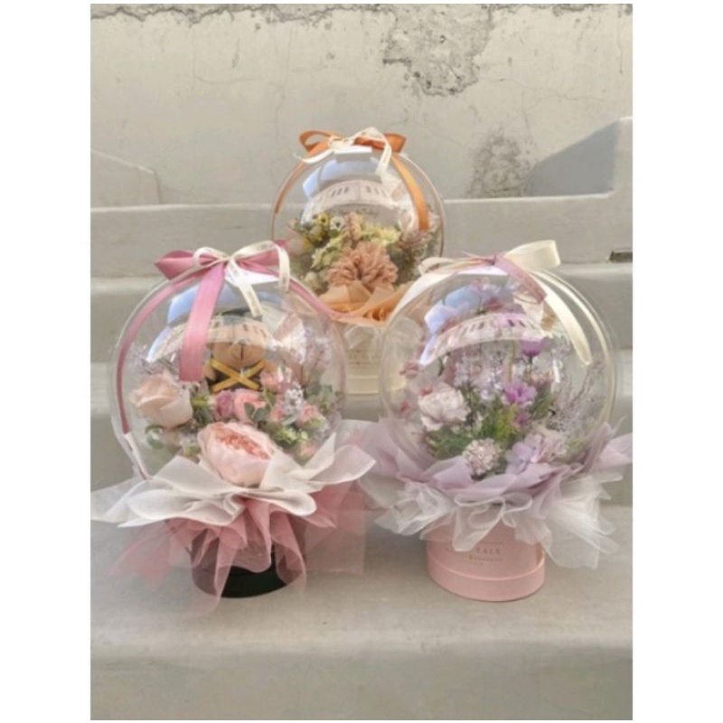 buket balon  flower bloombox bunga dalam balon balon buket buket bunga