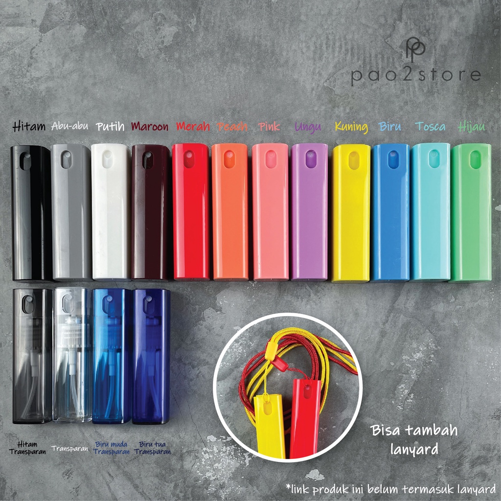 11. Botol Parfum Mini Travel Size Spray 10ml - Botol Kaca - Plastik Casing - untuk Decant Parfum Hand Sanitizer