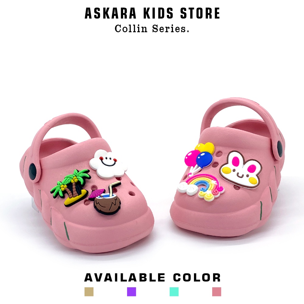 Sandal Anak perempuan baby girls selop tali belakang model korean style lucu 10 bulan - 3 tahun