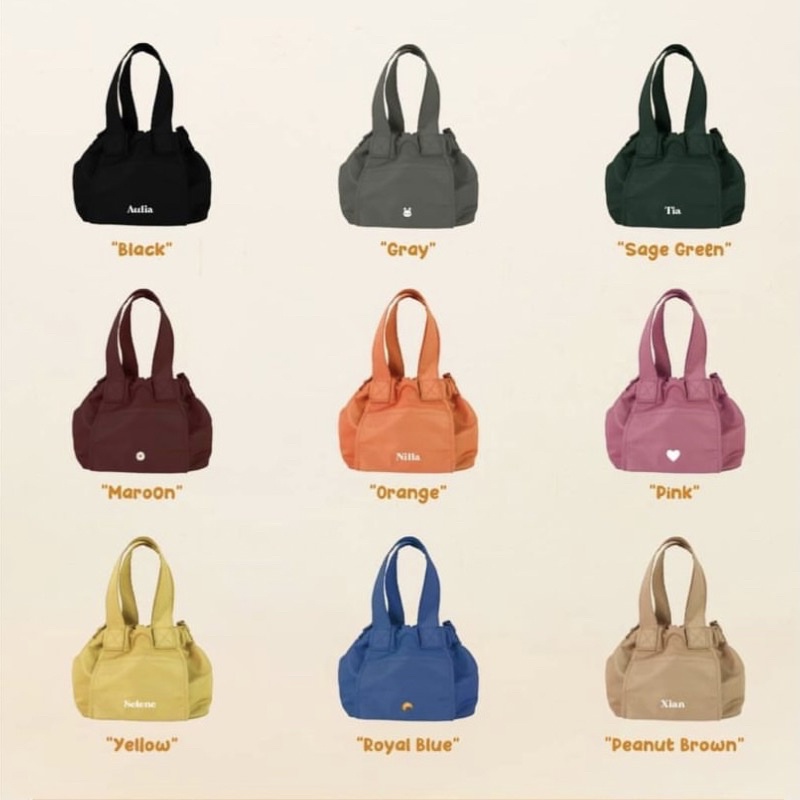 VINES DUMPLING BAG FREE CUSTOM NAMA / GAMBAR / LOGO WATERPROOF TAS LIPAT REUSEABLE TOTEBAG MURAH