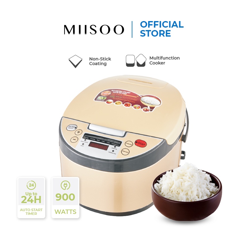 HOKO By MIISOO Electric Rice Cooker 2L Magic Com Smart cooker touch screen Penanak nasi Inner pot Eco Ceramic 900W-live