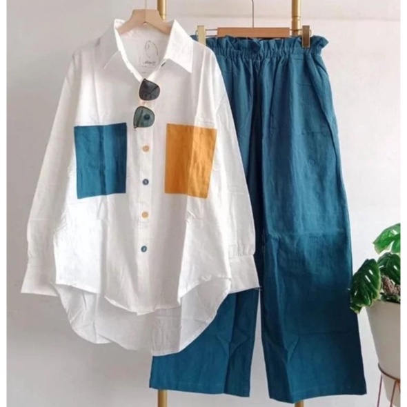 Vallina Outfit - Setelan Dayra One Set Premium Airflow Crinkle Wanita Muslim Modern Kekinian Terbaru