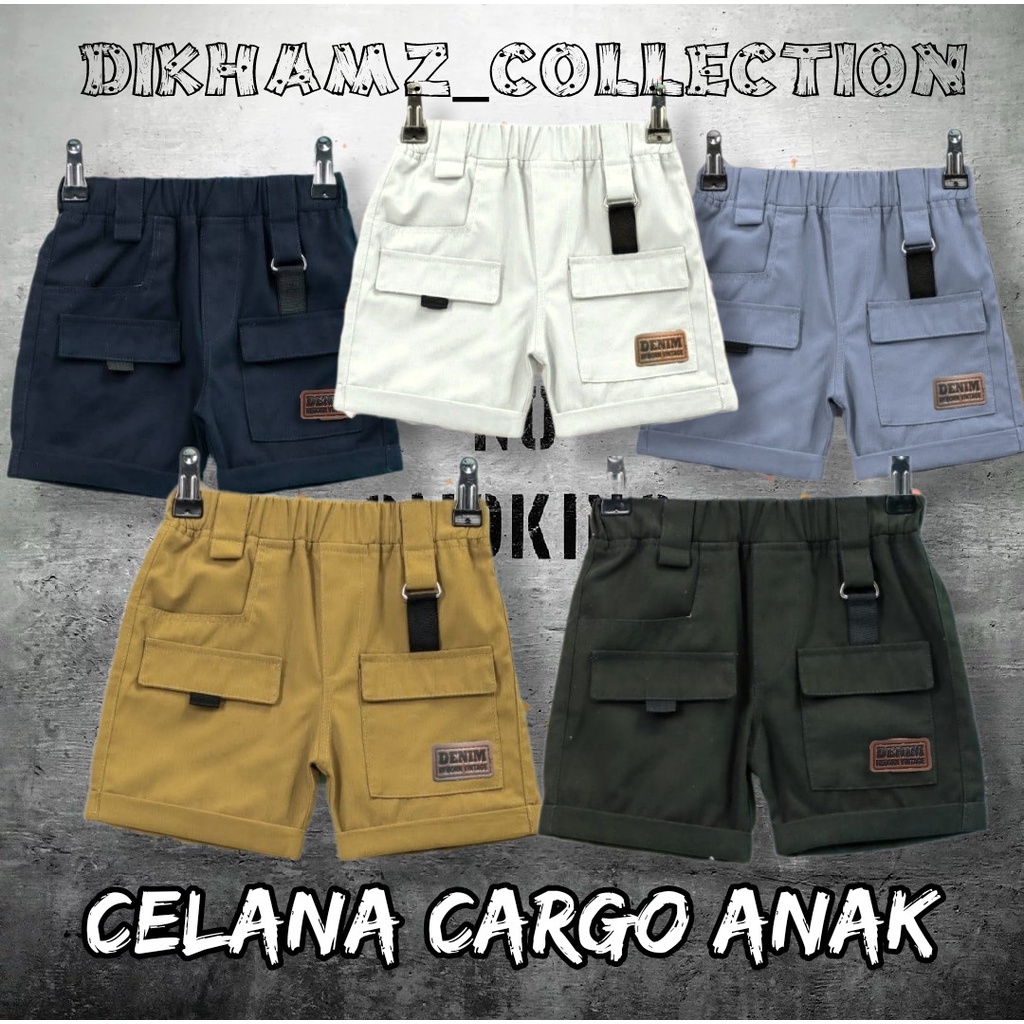 Celana Cargo Anak /Celana Pendek Cargo Anak / Celana Cargo Short Pants usia 1 - 10 Tahun