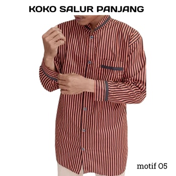 Baju Koko Pria SALUR Lengan Panjang Baju PROMO Lebaran Model Baru Terlaris dan Termurah