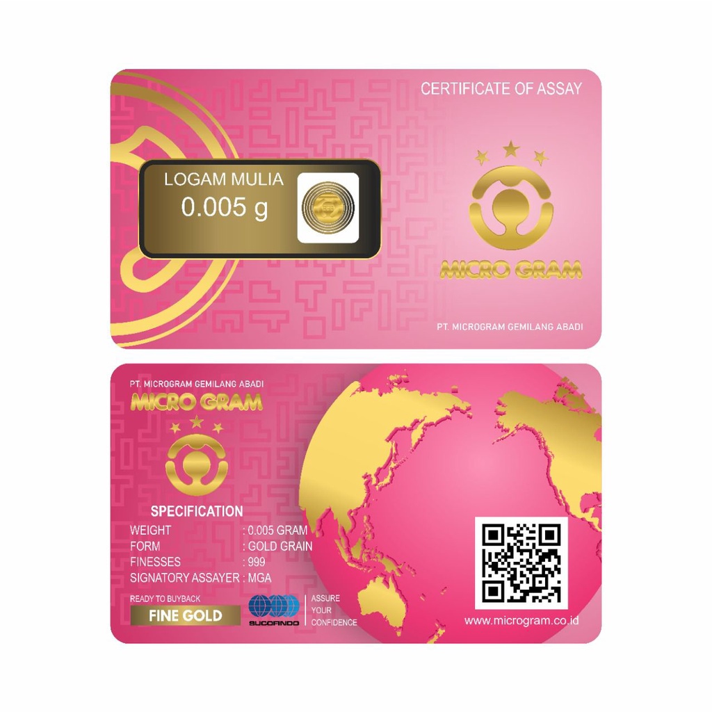 RAFEYLA - MICRO GRAM Emas Mini Babygold Baby Gold Logam Mulia 24K 0.001 0.002 0.005 GR