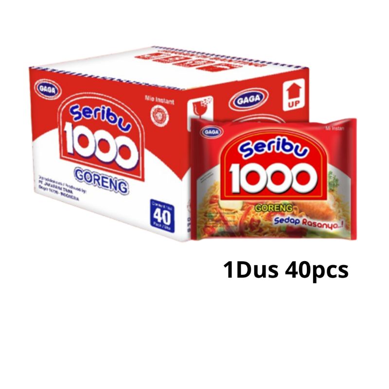 MIE GAGA 1000 MIE INSTAN GORENG 1Dus (isi 40 pcs) 50gr