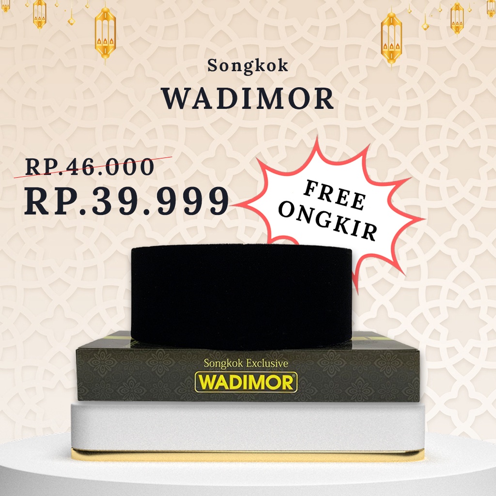 Peci Songkok Hitam Polos Wadimor AC, Non AC, Tinggi 7, 8, 9, 10 ORIGINAL Peci Hitam Pria Polos Beludru Pigeon Kopiah