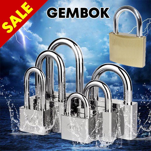 COD Gembok Putih / Kuning Anti Maling Free Ongkir
