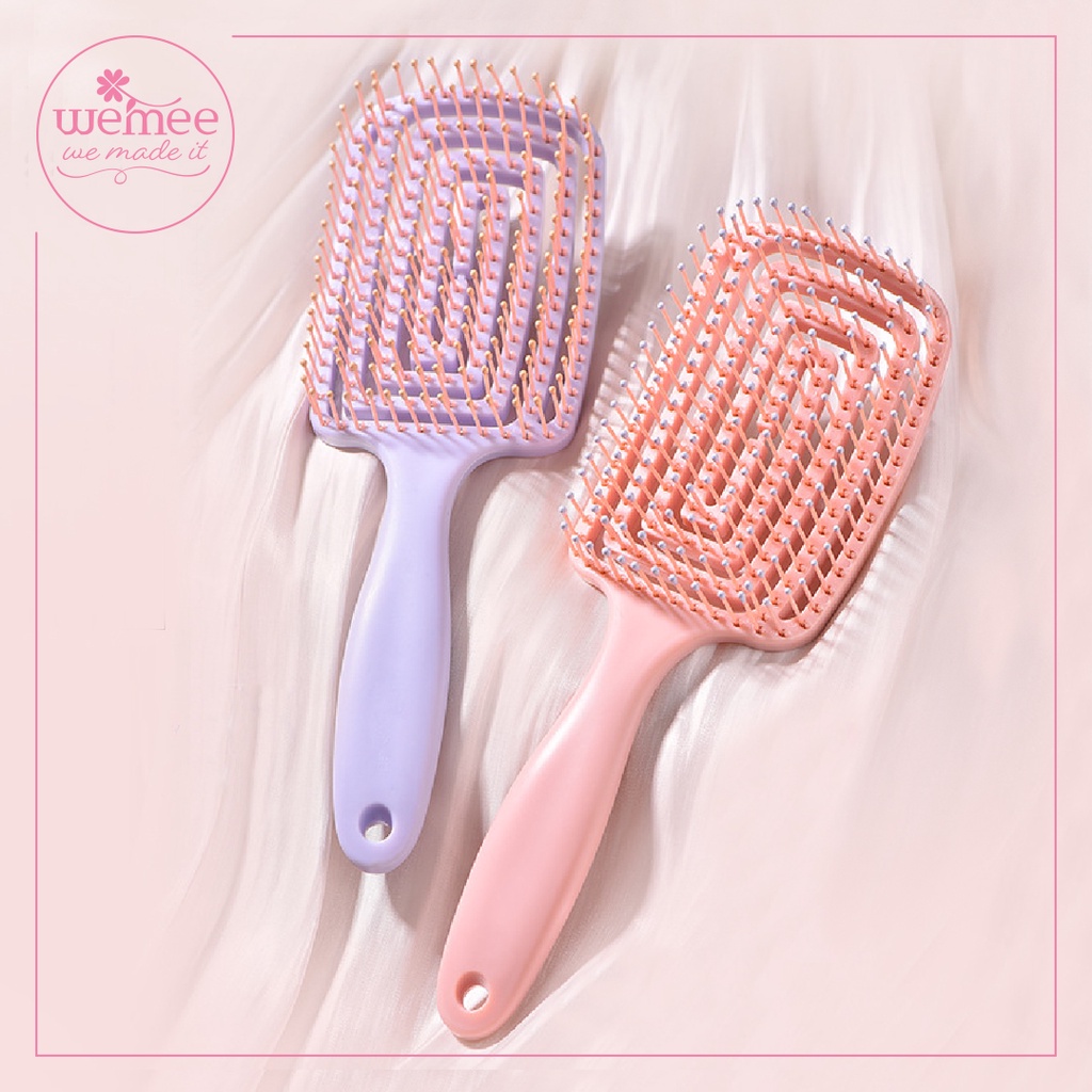 Sisir Paddle Pengembang Rambut - Sisir Spiral Lentur - Sisir Pijat