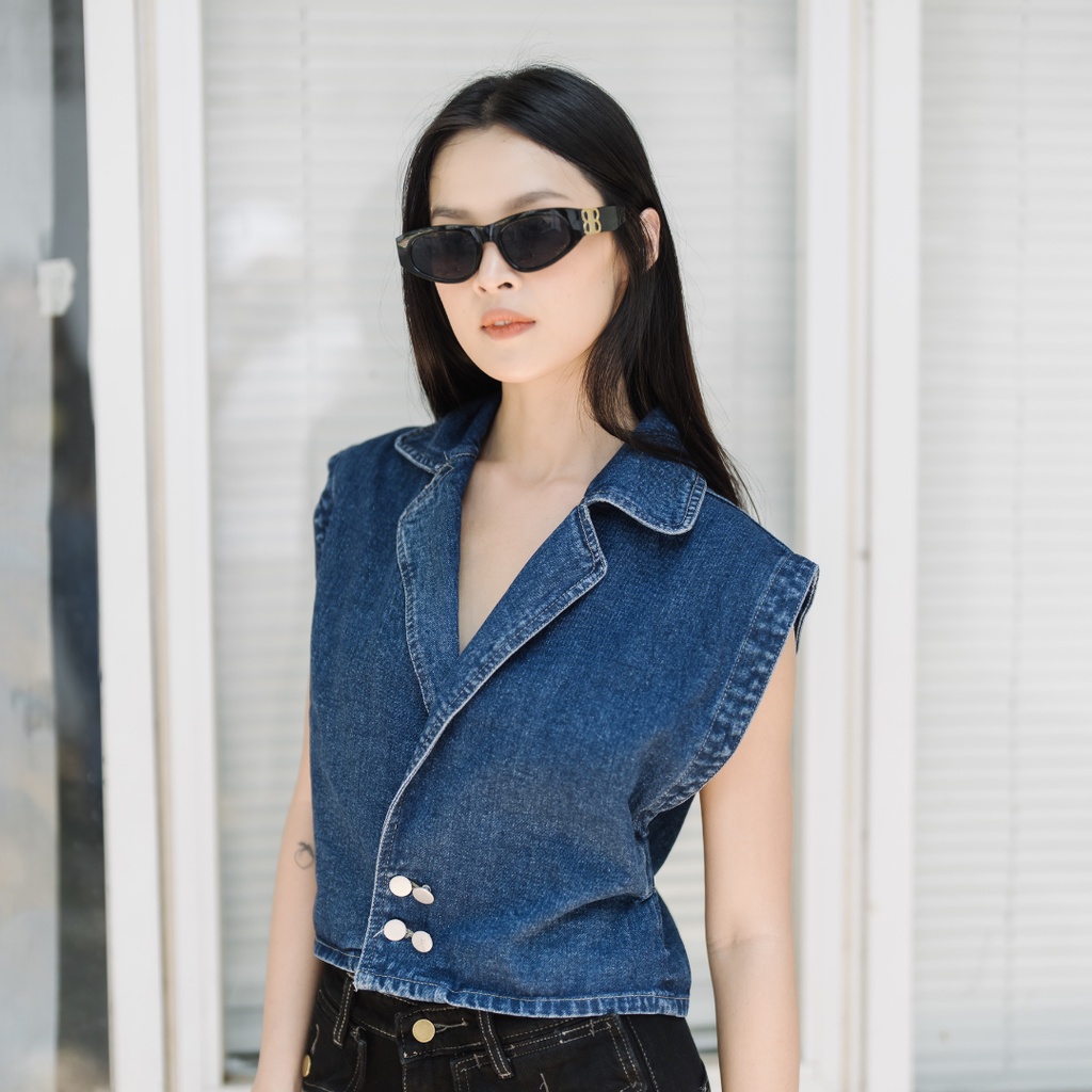 LADOUCE - Rodrigo Denim Outer Vest Atasan Jeans Wanita