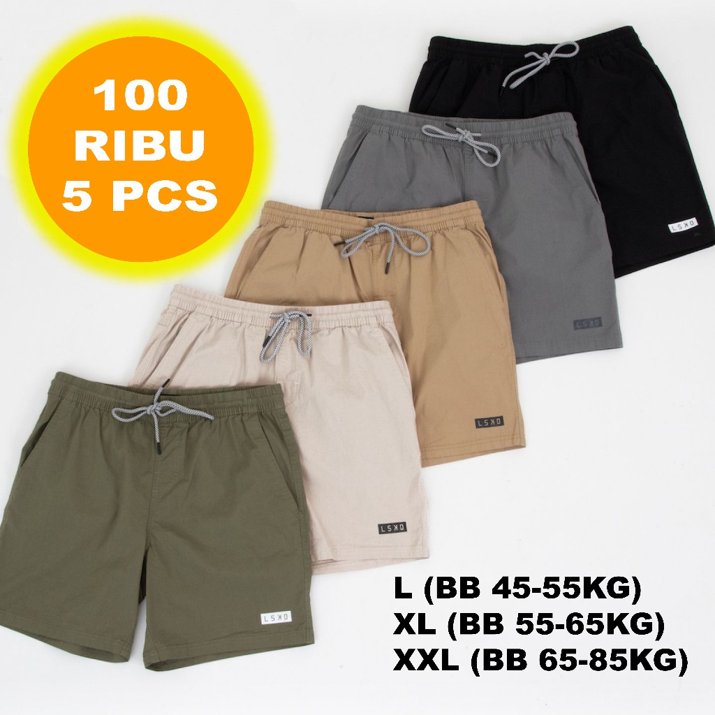 (100rb 5 PCS) Celana Pendek Pria Boardshort