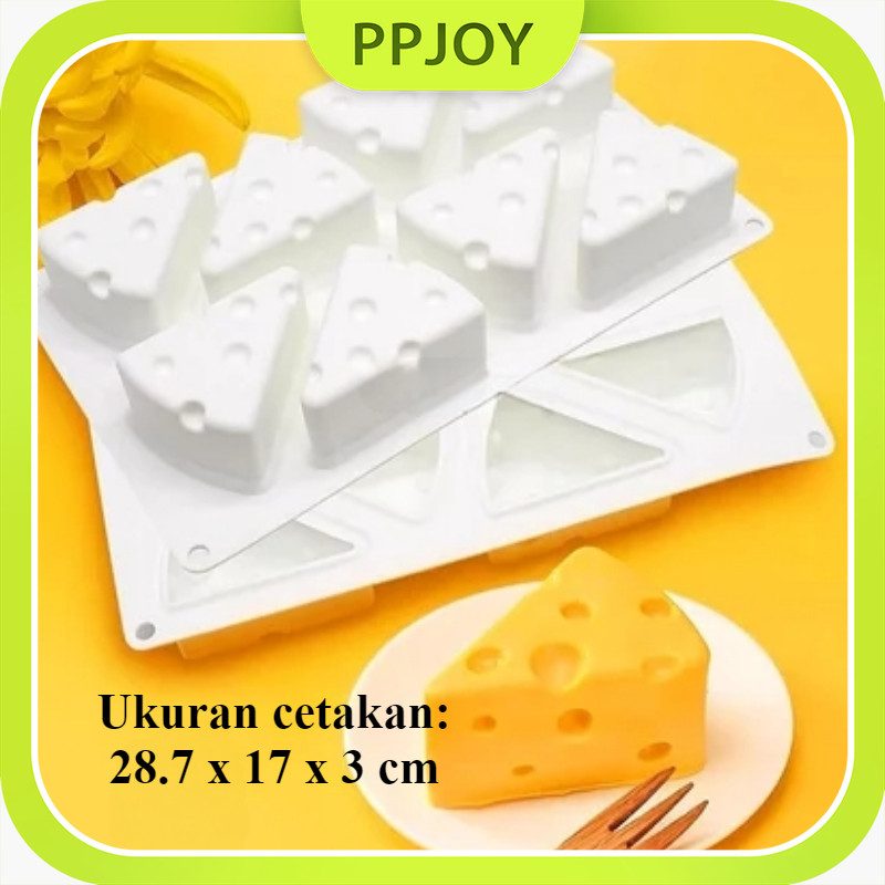 Cetakan Puding Coklat Kue Silikon Bentuk Keju / Cheese Cake Mould Cheese
