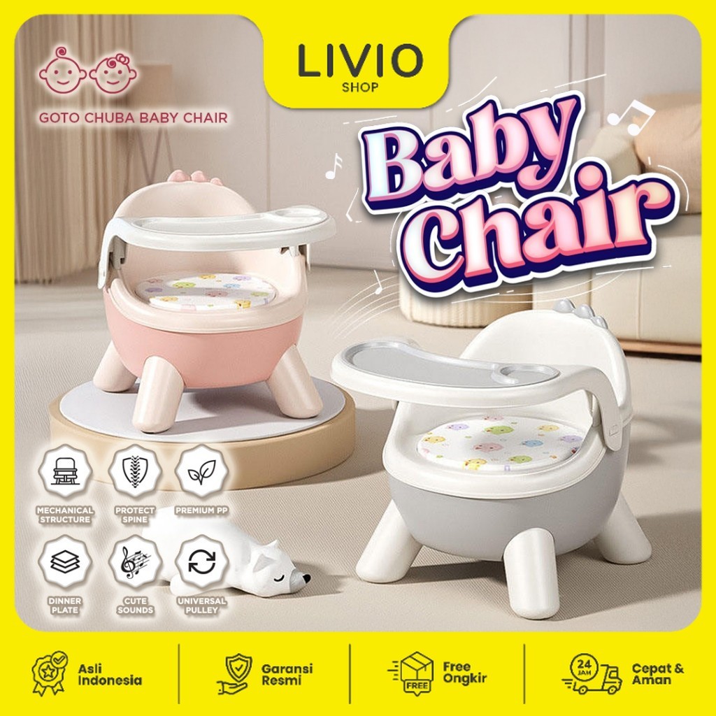 Goto Chuba Baby Chair Kursi Makan Bayi Tempat Duduk Mpasi Lucu Set Meja