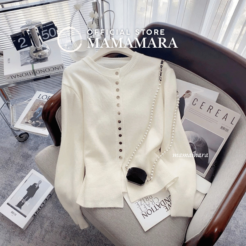 MAMAMARA - Cardigan Rajut Simple Button Timeless Basic Knit Top Knitwear