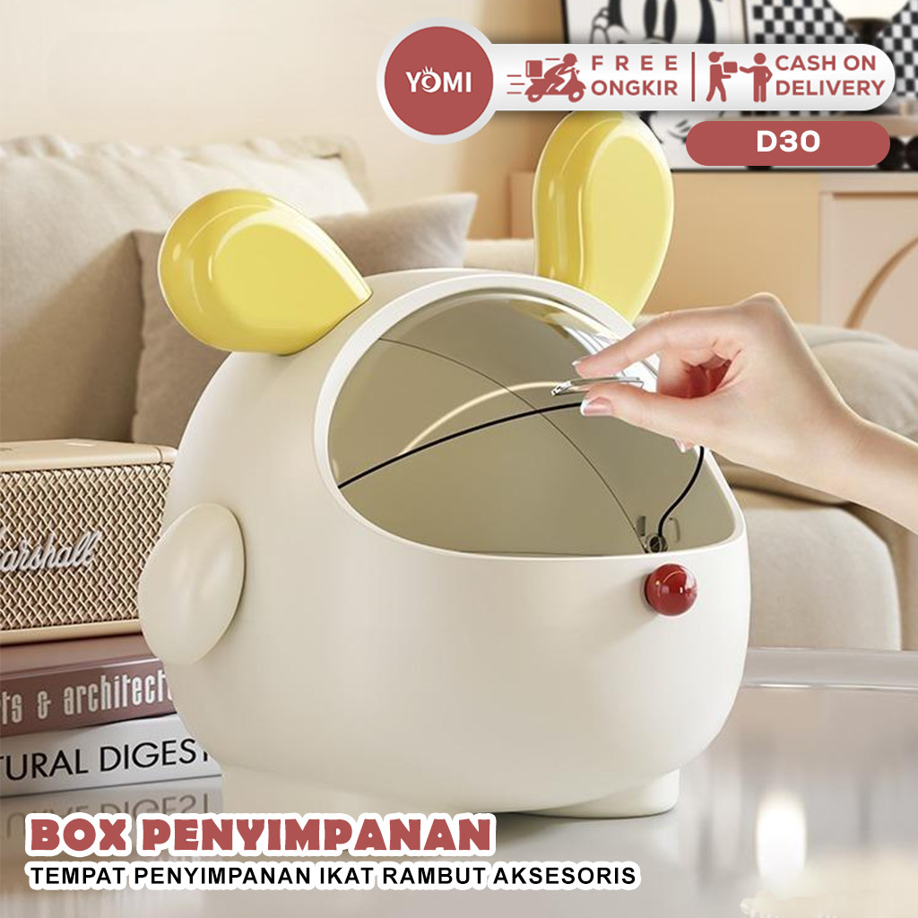 YOMI Storage pita D30/box penyimpanan ikat rambut/ kotak Jepit Rambut Anak/ Rak Kosmetik / Rak Organizer Ko